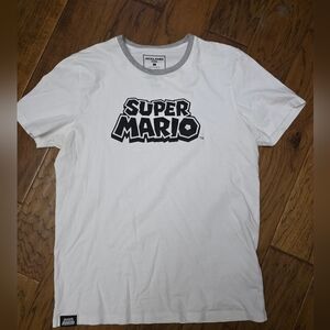 Jack & Jones White and Gray Super Mario Tee